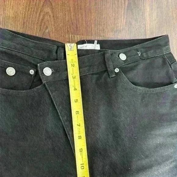 Criss cross wide-leg denim in black size L - Picture 5 of 9